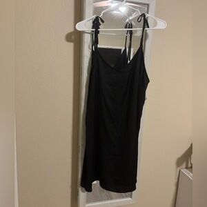 Black Spaghetti Strap Slip Nightgown
